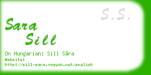 sara sill business card